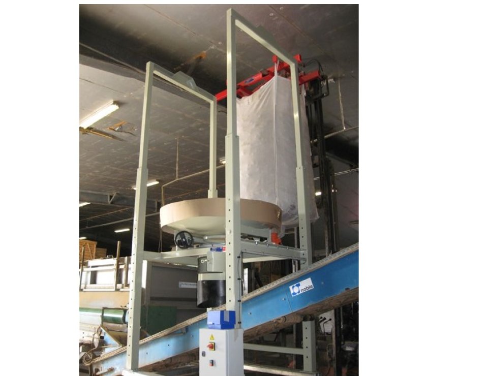 Station vidange big bag Serema sur convoyeur